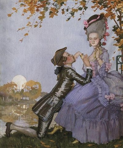A Young Man and a Lady by Konstantin Andreevic Somov